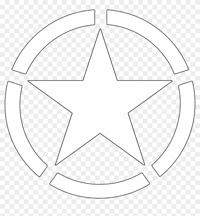 Army Star Vector Clip Art Library - Us Army White Star #2491