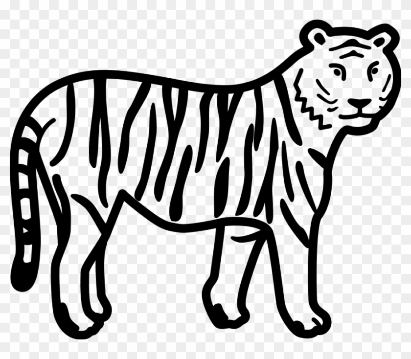 Tiger Black And White Free Tiger Clip Art - Tiger Clipart Black And White #2498