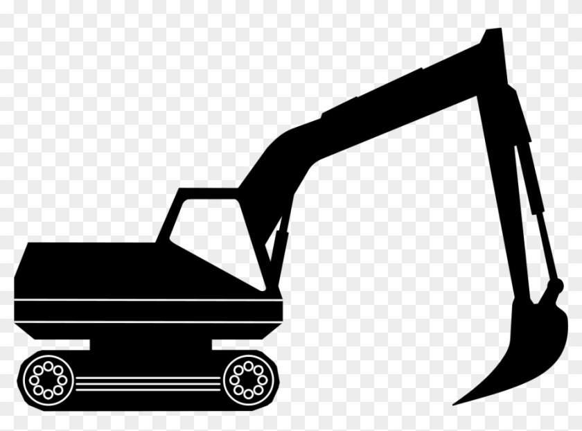 Construction - Equipment - Clipart - Excavator Clipart Black And White #2502