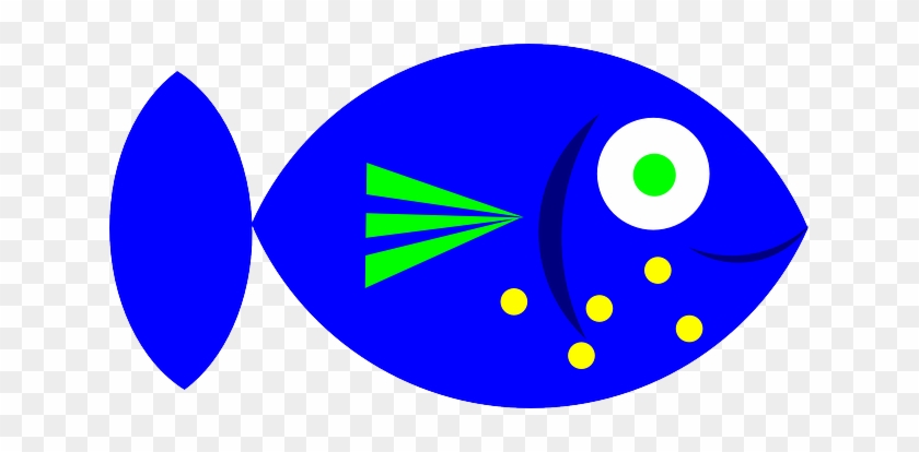 Free Vector Blue Fish Clip Art - Fish Clip Art #2540