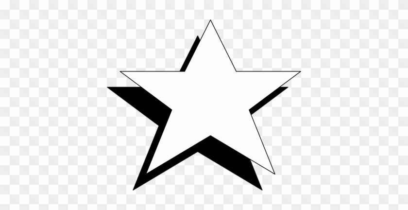 Christmas Star Clip Art Black And White Free - Black And White Star #2554