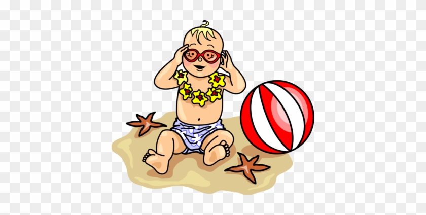 Beach Baby - Baby At Beach Clipart #2639
