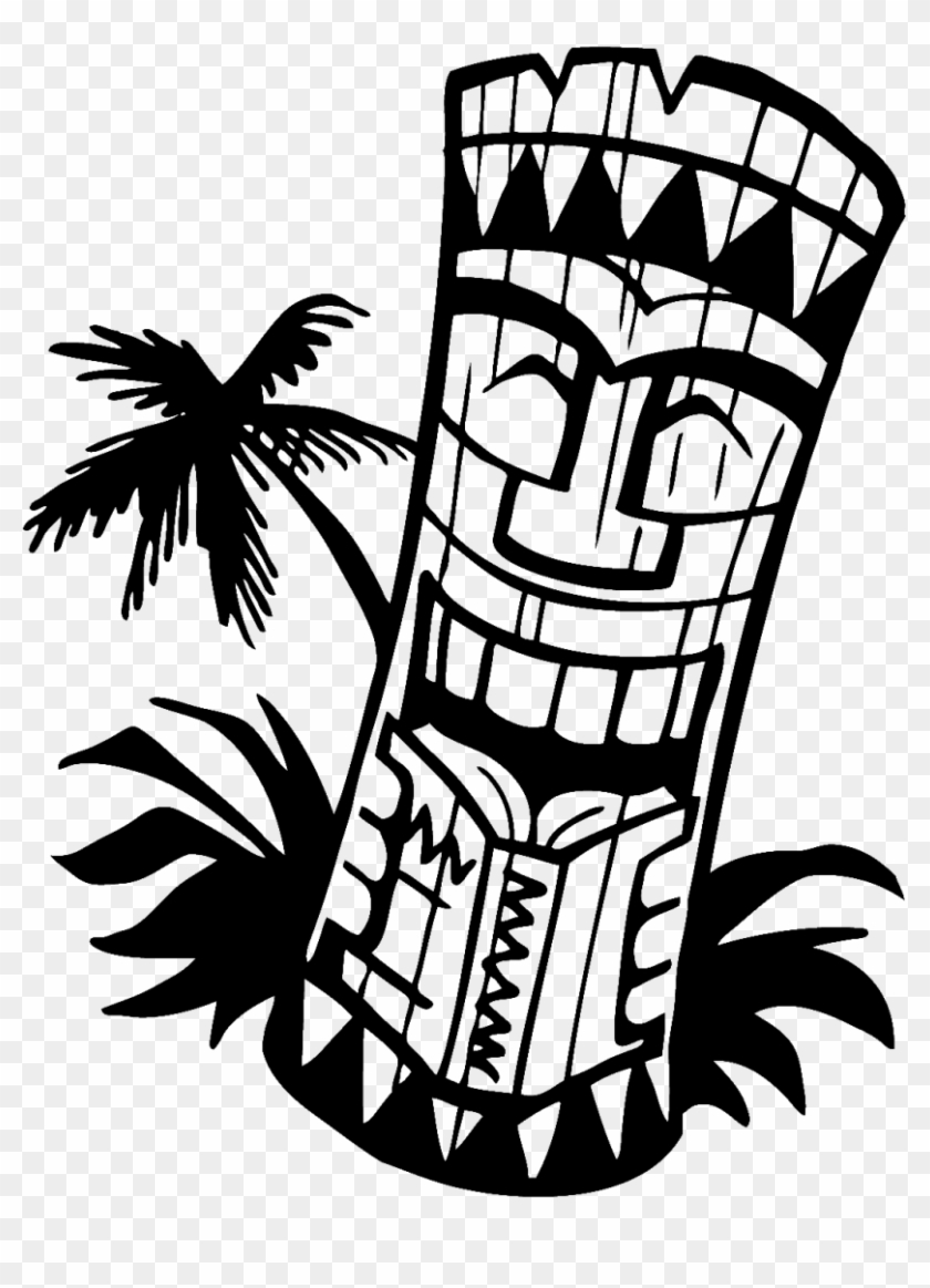 Hawaiian Clip Art Background Free Clipart Images - Tiki Clip Art Black And White #2633