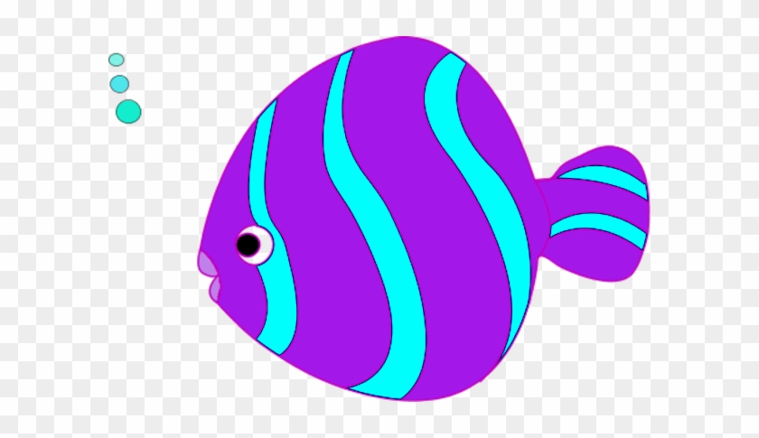 Teal Fish Cliparts - Fish Clipart Purple #2750