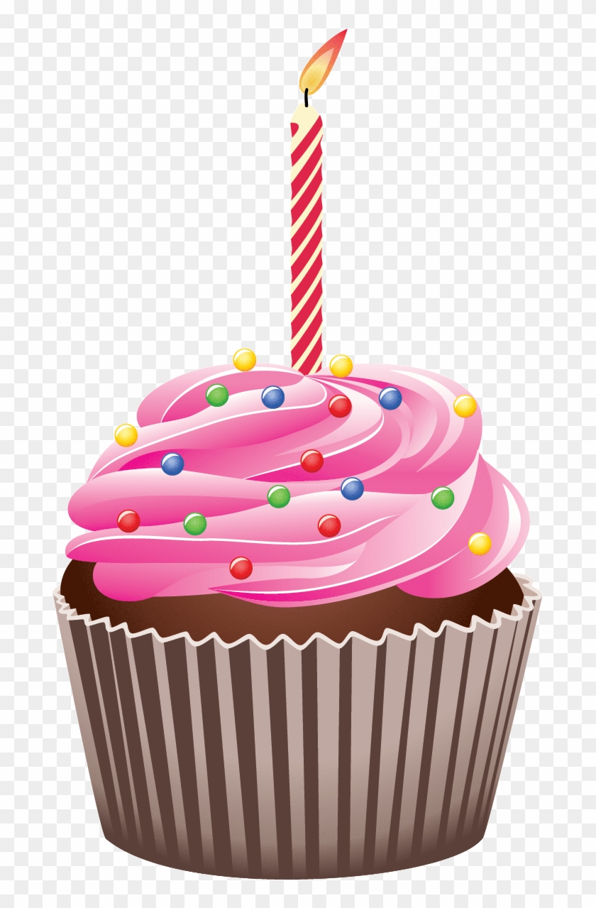 Happy Birthday Cupcake Clipart - Birthday Cupcake Clipart #2772