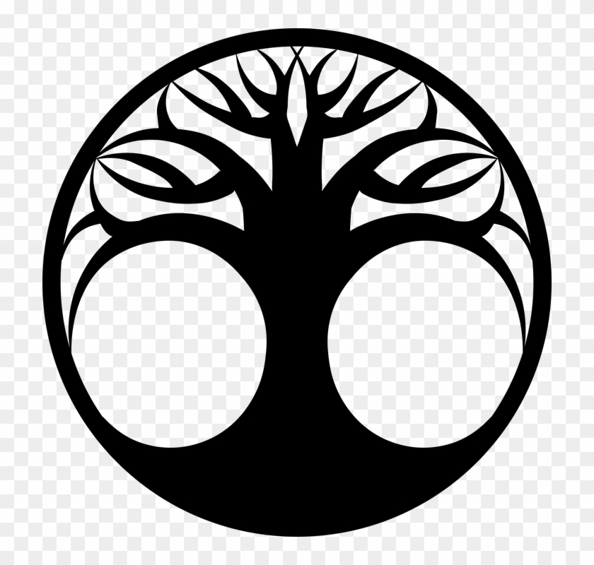 Tree Of Life Silhouette Black White Outline - Tree Of Life Silhouette #2770