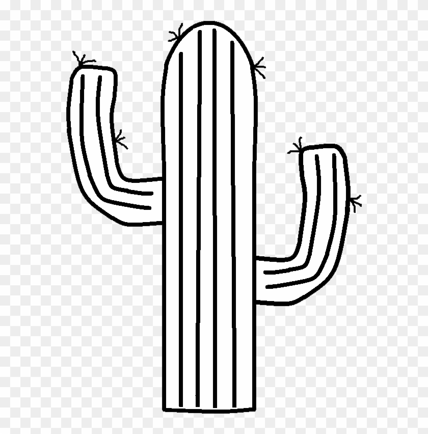 Black Clipart Cactus - Cactus Black And White #2777