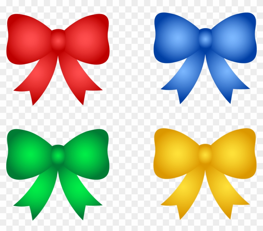 Shiny Christmas Or Birthday Bows - Birthday Bows Clipart #2886