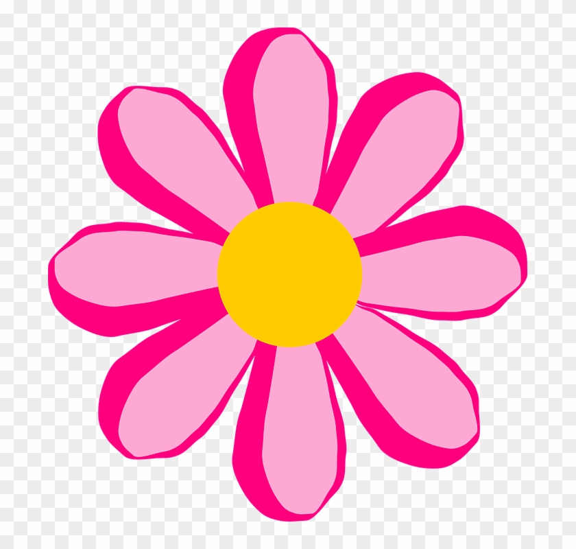 Yellow Flower Clipart Little Flower - Pink Flower Clip Art Free #2903