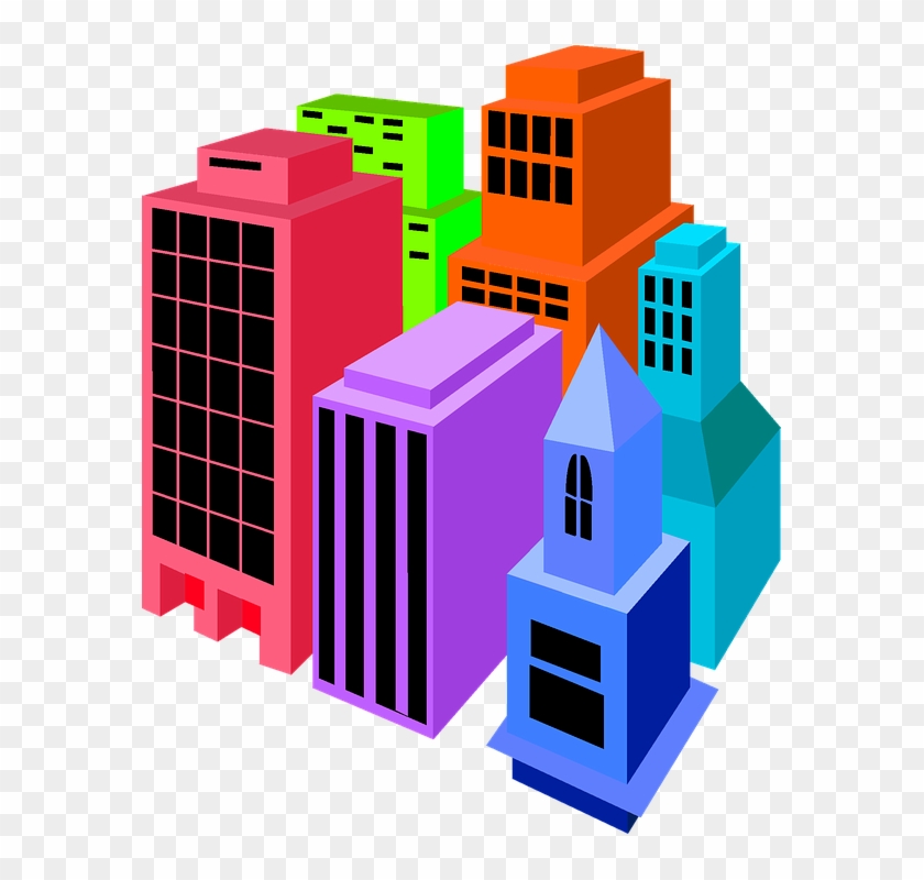 Buildings Clip Art Colorful Isolated Clip Art - E-government In Hongkong #2933