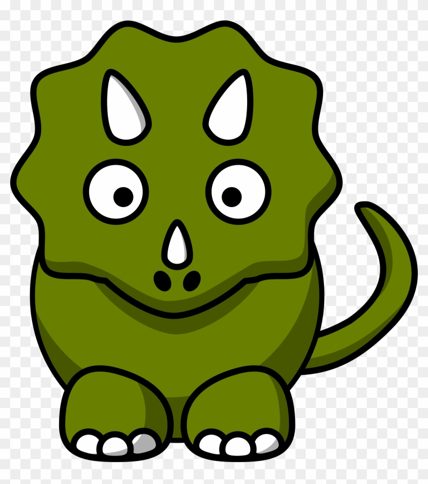 Dinosaur Animated Clipart - Triceratops Cartoon #3016