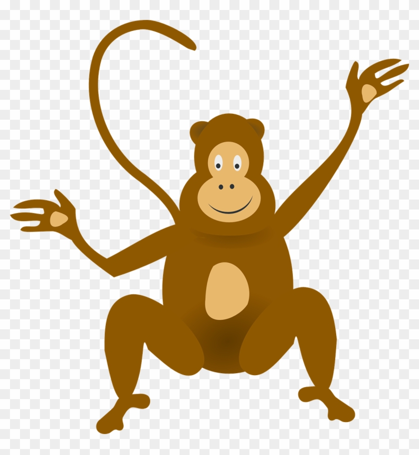 Animated Baby Monkey Clip Art - Monkey Clipart No Background #3022