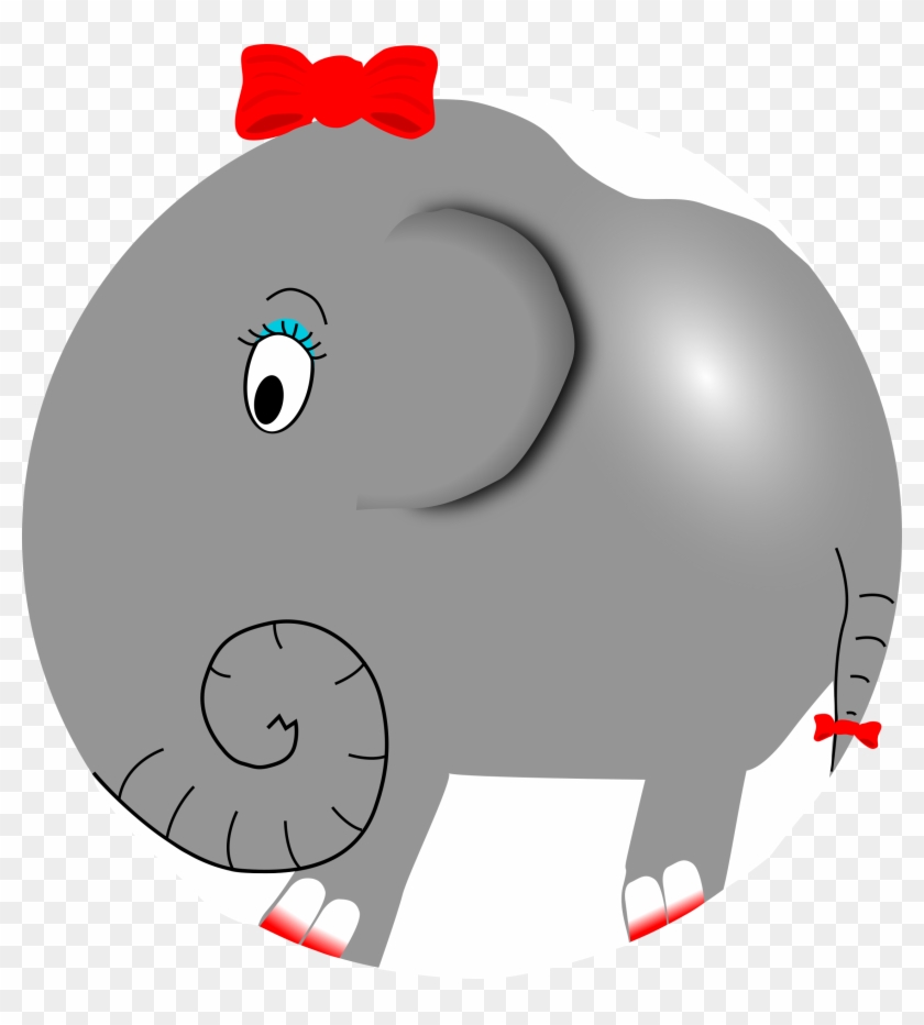 Big Image - Cartoon Elephant Girl #3082