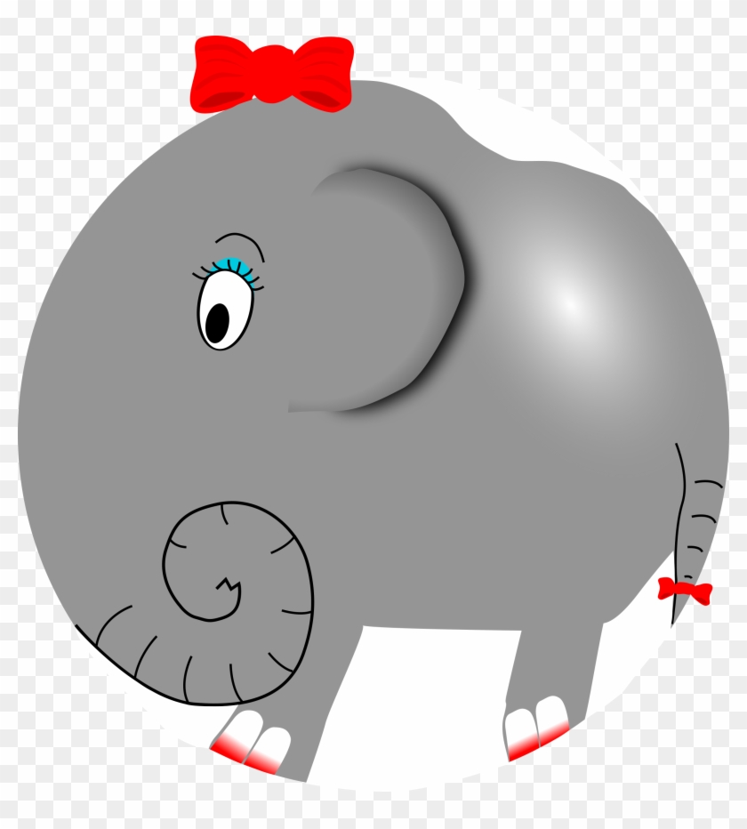 Big Image - Cartoon Elephant Girl #3082
