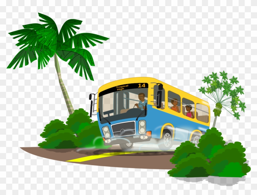 Island School Bus - Bus Travel Clip Art #3048