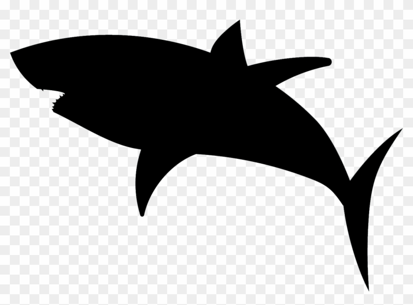 Great White Shark Silhouette - Clip Art Shark Silhouette #3245