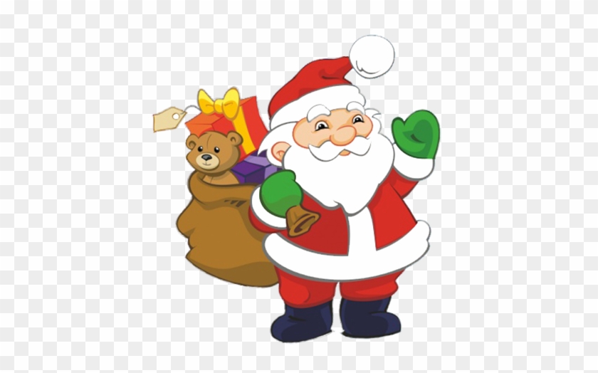 Santa Claus Clipart In Chimney At Night - Christmas Santa Claus Clipart #3298