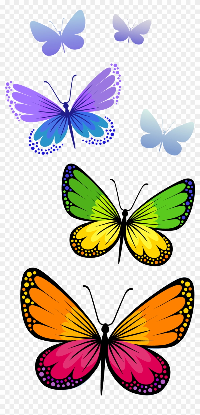 Butterflies Composition Png Clipart Image - Butterfly Clipart Png #3287