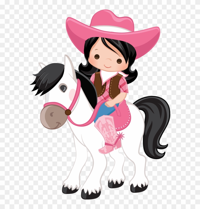 Cowboy E Cowgirl - Cowgirl On Horse Clipart #3376