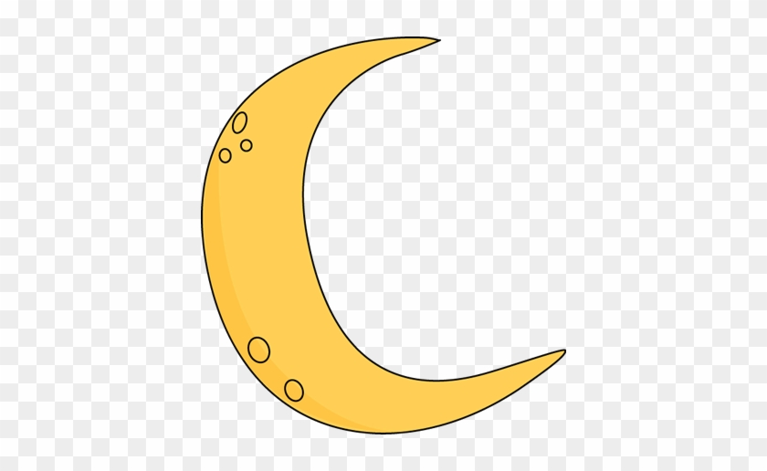 Moon Clip Art - Crescent Moon Clipart #3439