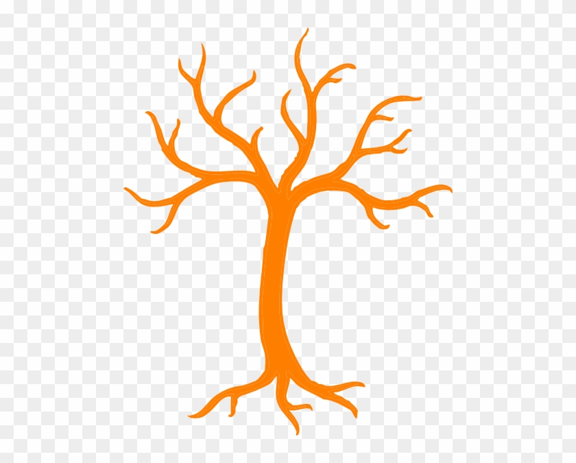 Orange Dead Tree Clip Art - Tree Clipart Black And White #3441