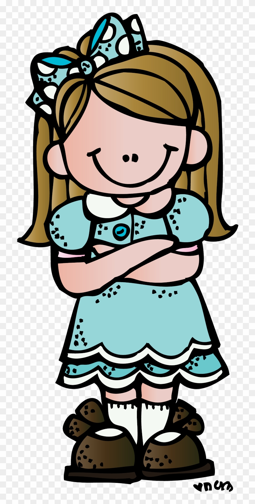 Arms Folded In Prayer Clipart - Melonheadz Girl #3476