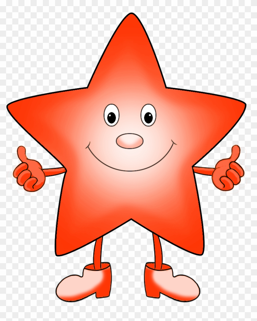 Red Orange Star Cartoon Clipart - Cartoon Clipart #3508