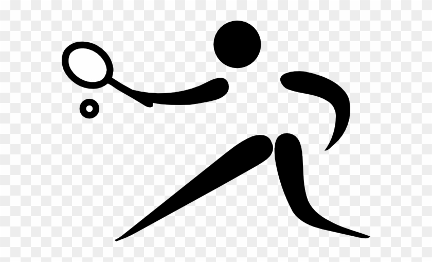 Olympic Sports Tennis Pictogram Clip Art Free Vector - Sports Pictogram #3469