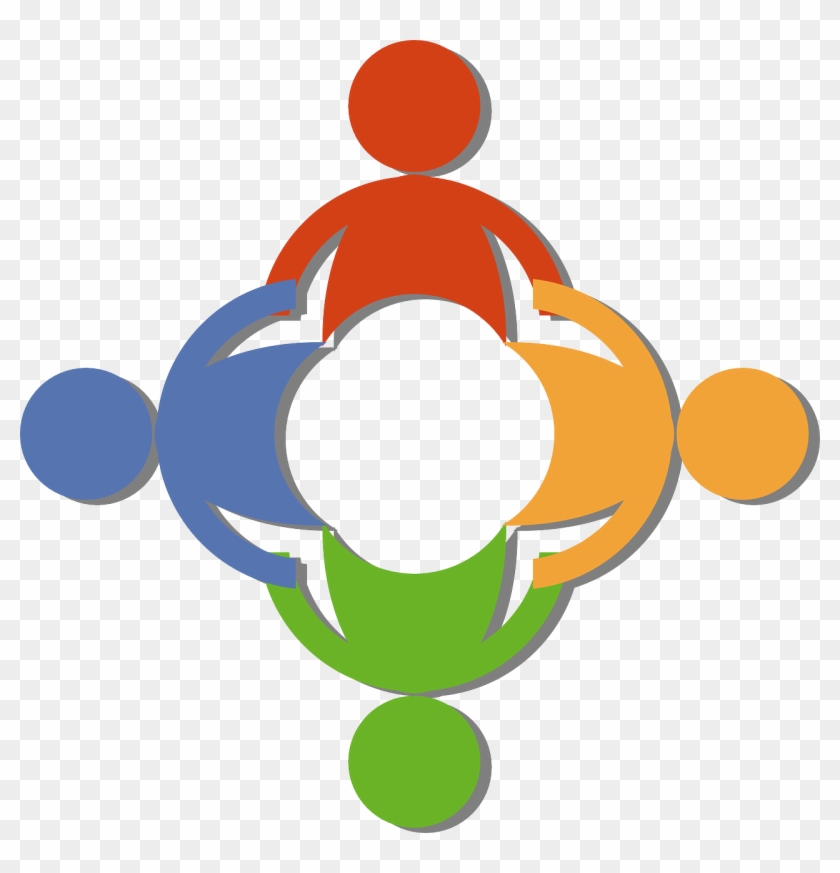 Free Teamwork Clip Art Of A Circle Of Diverse People - Partnership Clipart #3539