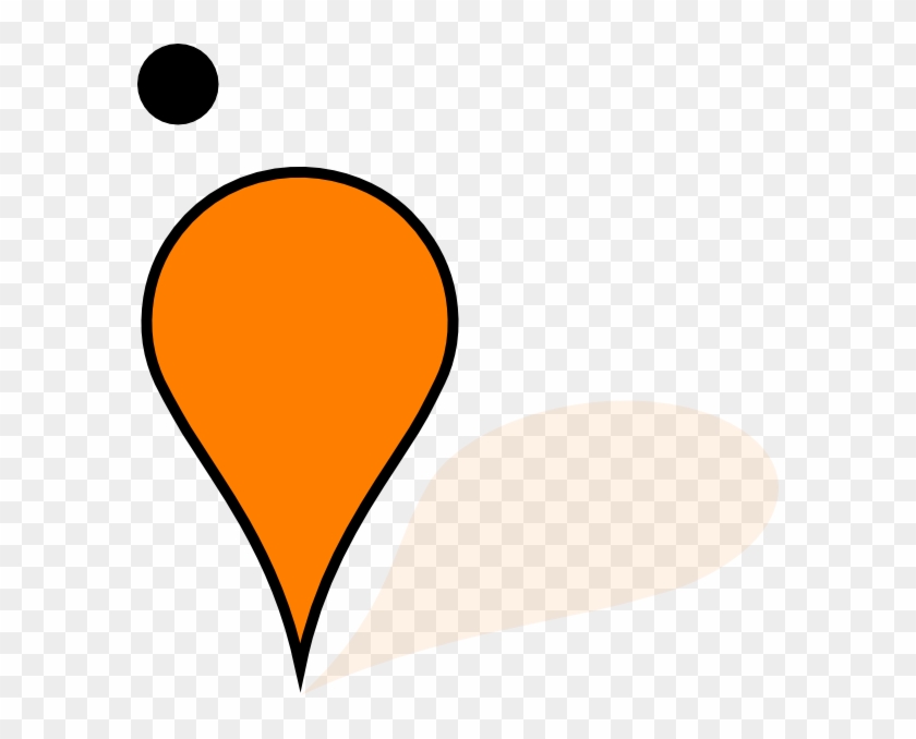 Orange Google Maps Pin Clip Art At Clker - Maps Orange #3547