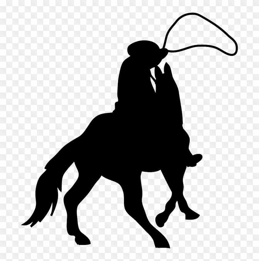 Cowboy Silhouette Png - Cowboy On Horse Silhouette Png #3546