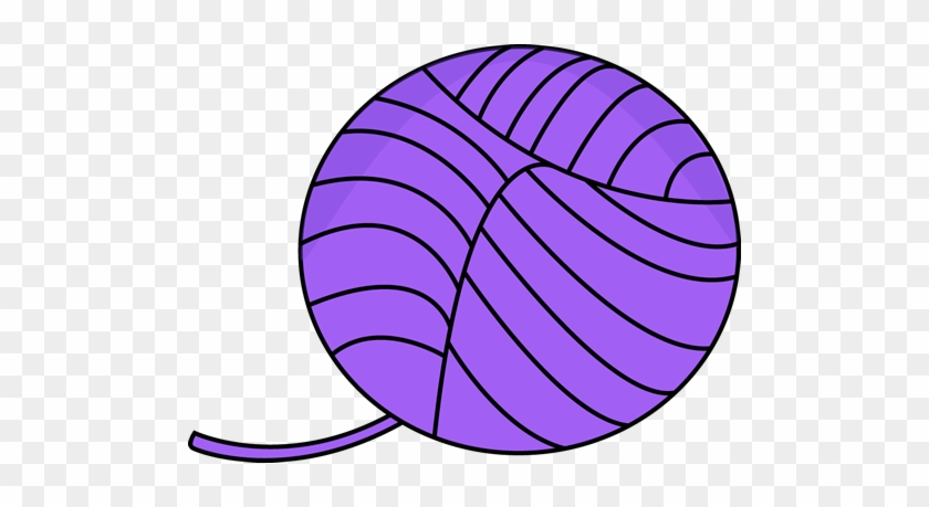 Purple Ball Of Yarn - Ball Of Yarn Clip Art #3628