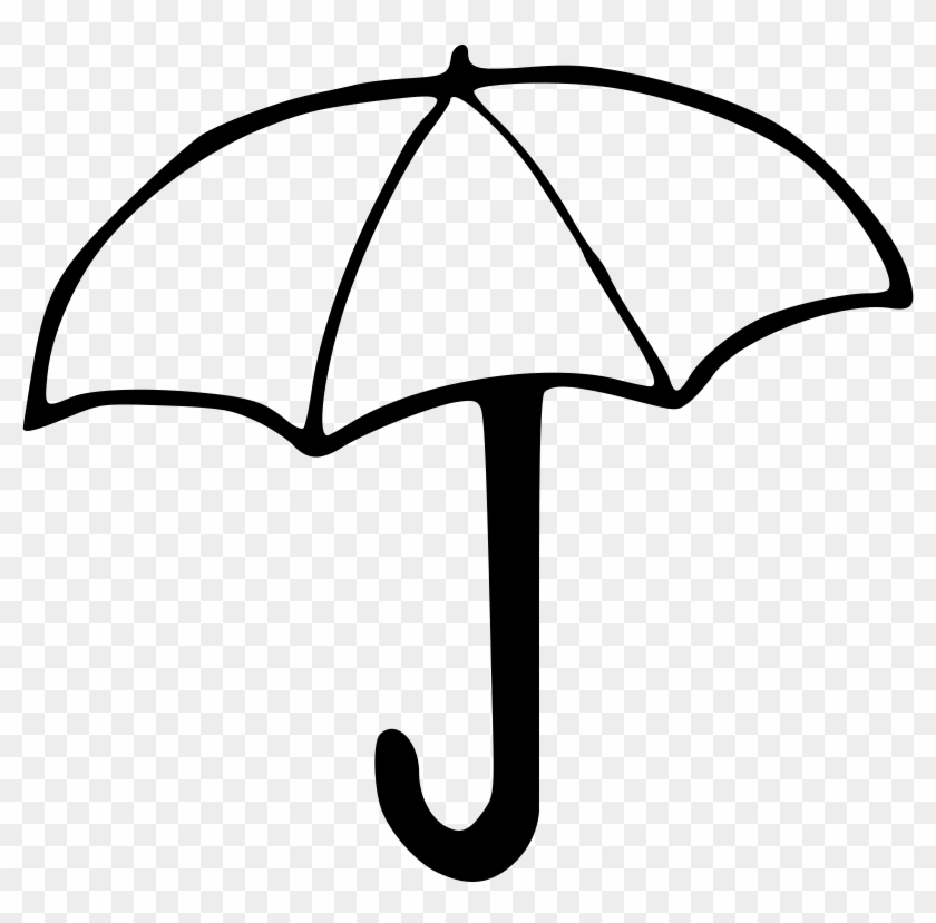 Beach Umbrella Clip Art Free Clipart Umbrella Outline - Drawing Image Of Umbrella #3647