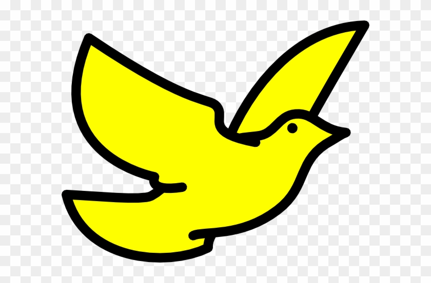 Yellow Dove Clip Art - Bird Clipart Black And White #3664