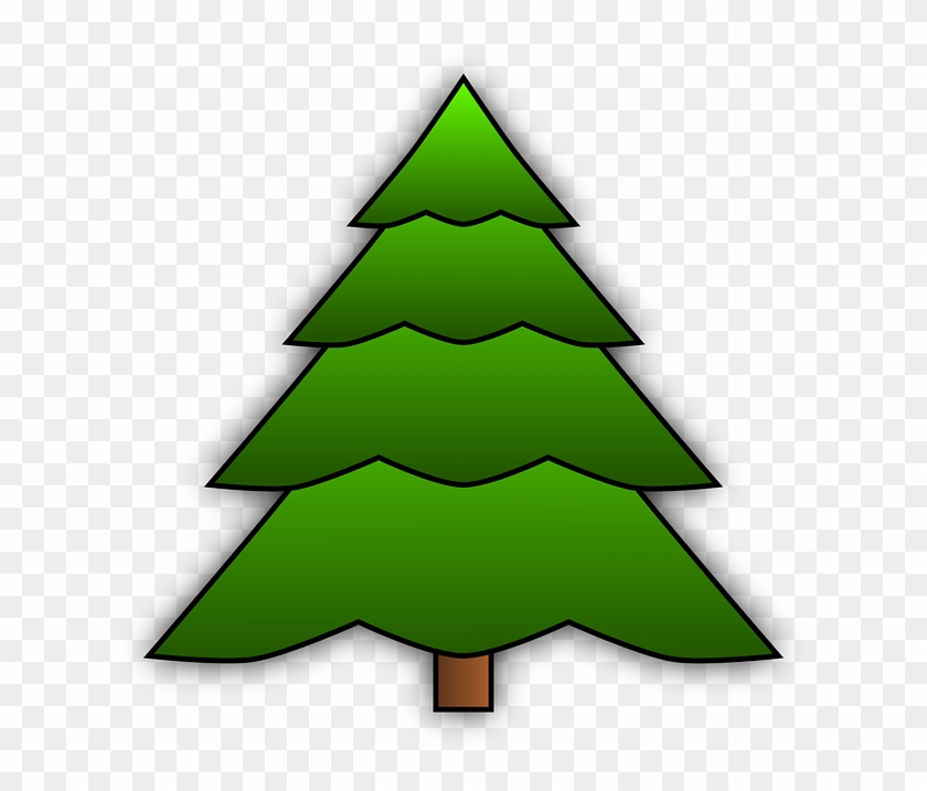 Christmas Tree Clip Art Outline #385