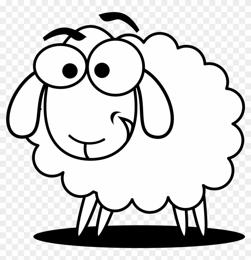 Sheep Clipart - Sheep Black And White #3684