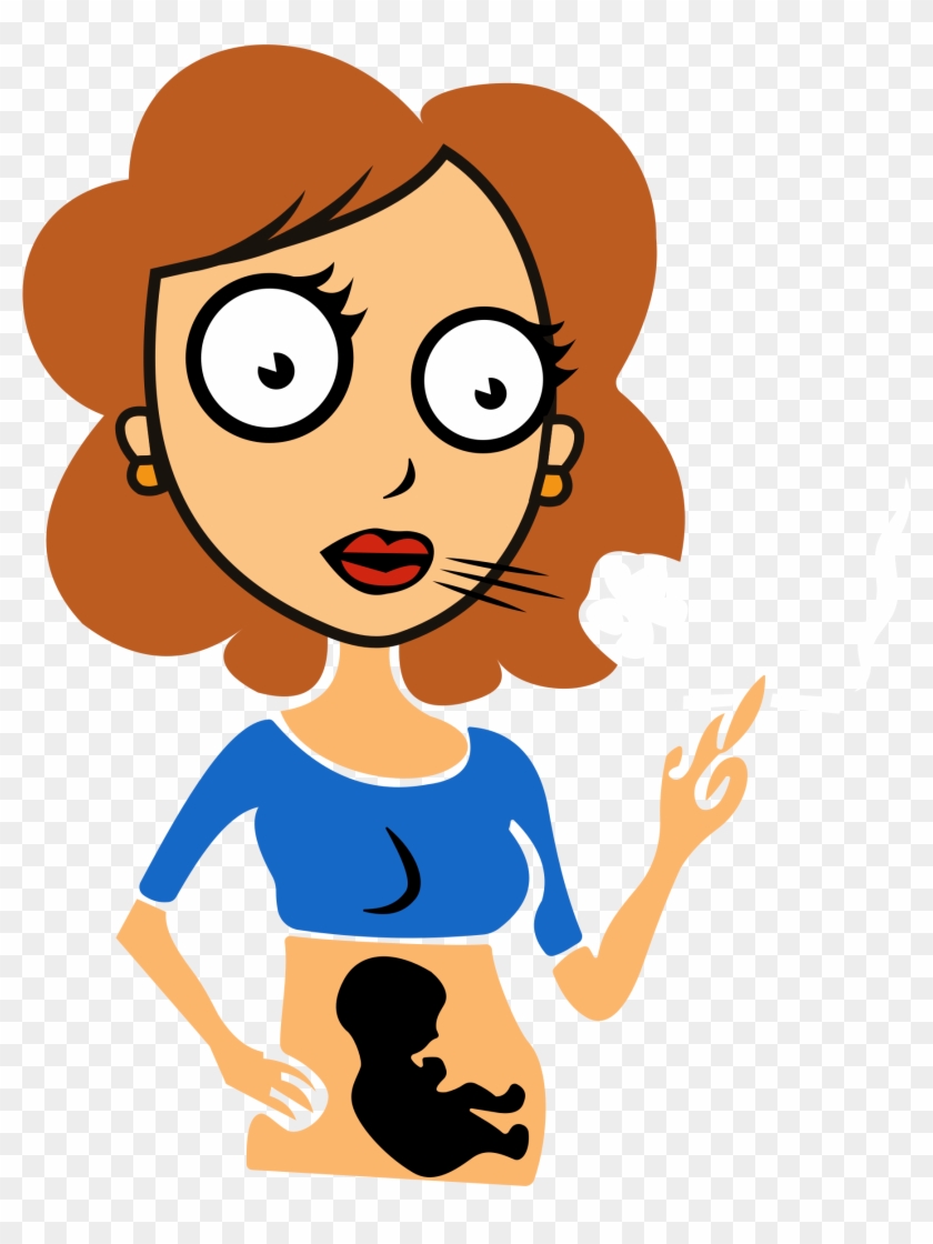 Pregnant Woman Transparent Cartoon Clipart - World No Tobacco Day 2018 #3763