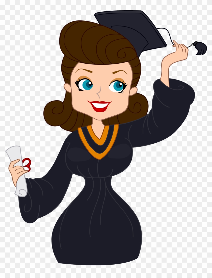 Graduation Clip Art Free Printable - Graduate Girl Clipart Png #3794