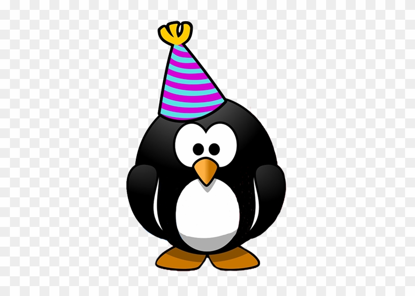Penguin New Year Party - Birthday Clip Art #3790