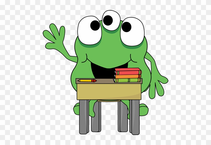 Green Monster In School - Cartoon #3852