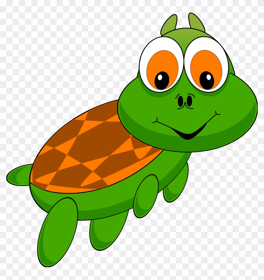 Cartoon Turtle With Red Hat - Moving Turtle Animation #3846