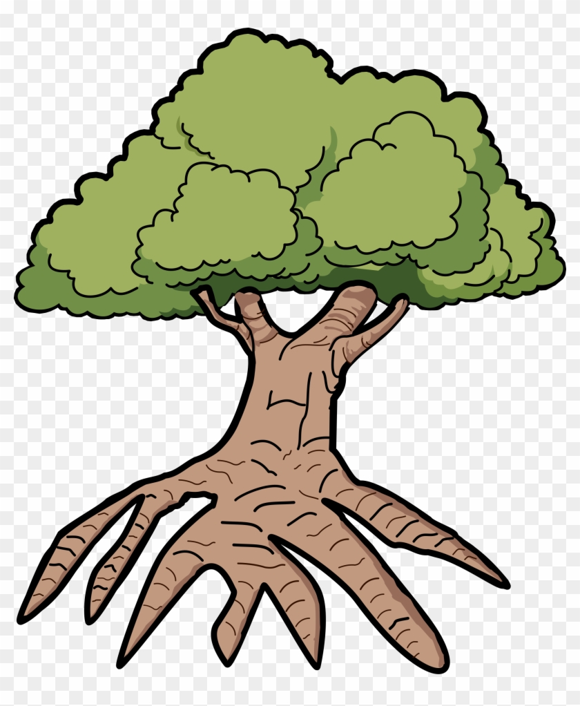 Tree With Long Roots - Tree Clip Art With Roots #3931