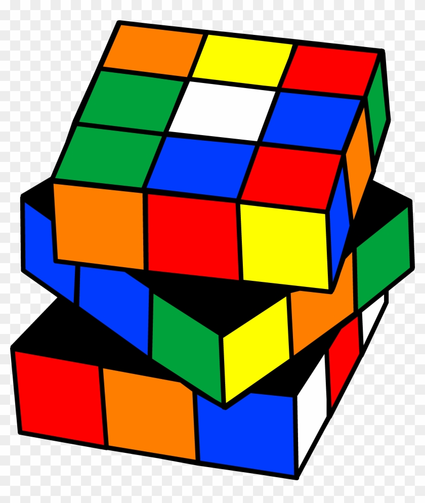 Train Clipart Cube - Rubix Cube Clipart Transparent #4054