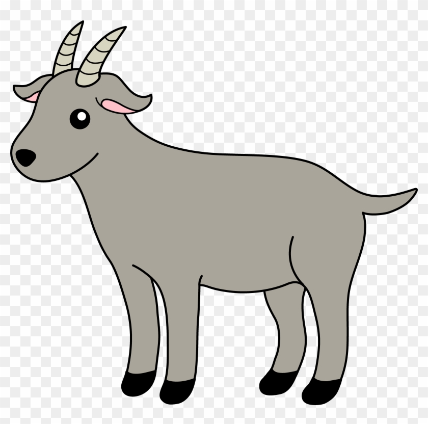 Little Gray Billy Goat Free Clip Art Animal Clipart - Goatclip Art #4080