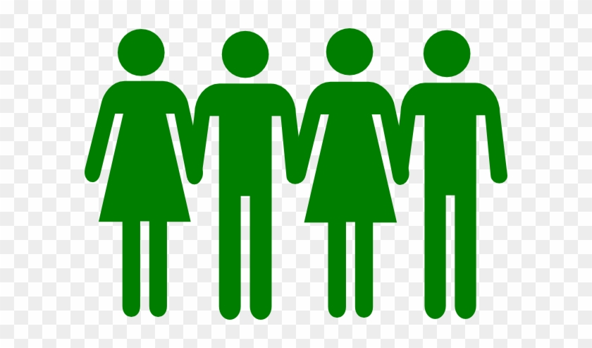 Men Women Holding Hands Clip Art - Stick Figures Holding Hands In A Line.