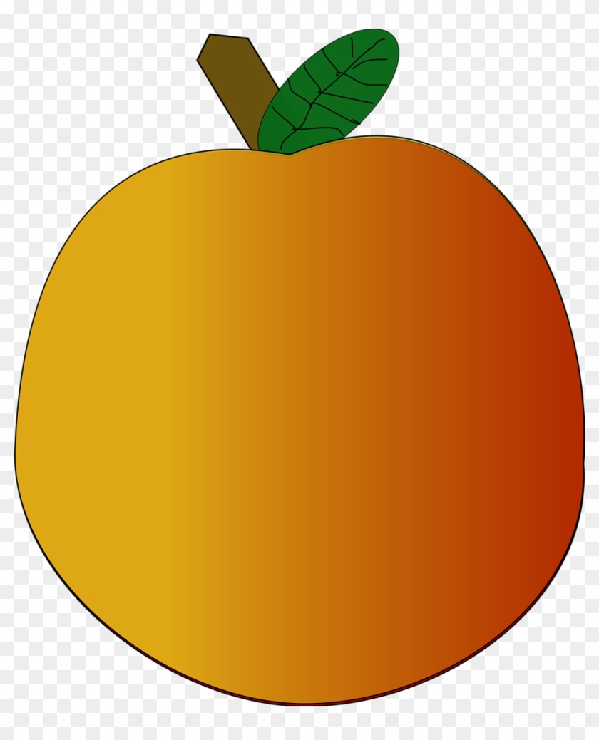 Orange Clip Art At Clker Com Vector Online Royalty - Nectarine Clipart #4162