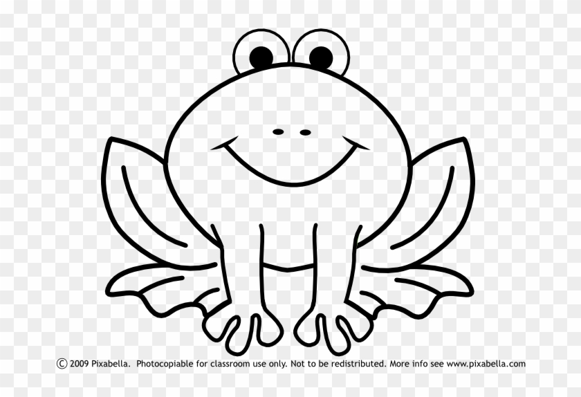 Cute Frog Clipart Black And White Free Clipart - F Is For Frog #4065