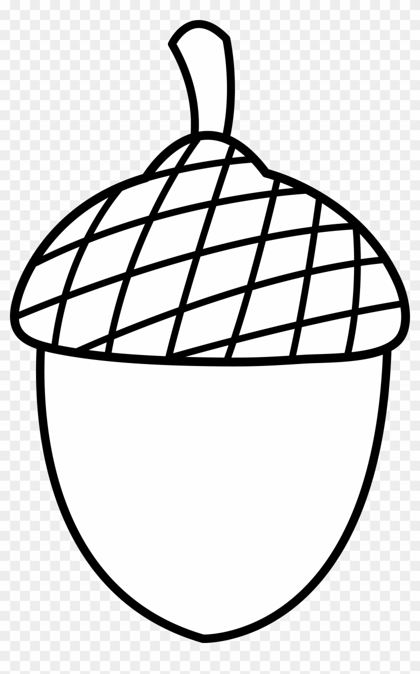 Codes For Insertion - Acorn Black And White Clipart #4163