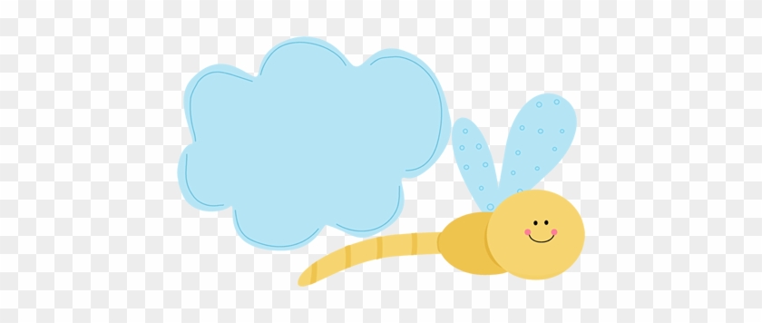 Dragonfly Flying Under A Cloud - Cute Cloud Baby Png #4223