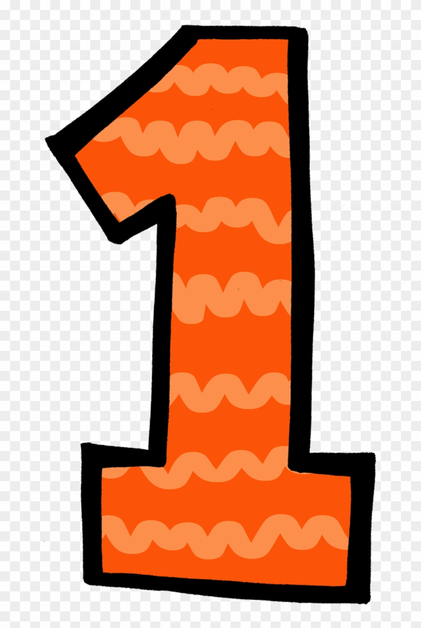 Clipart Of Number 1 Orange Pencil And In Color - Orange Number One #4236